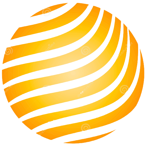 Orange circle decoration